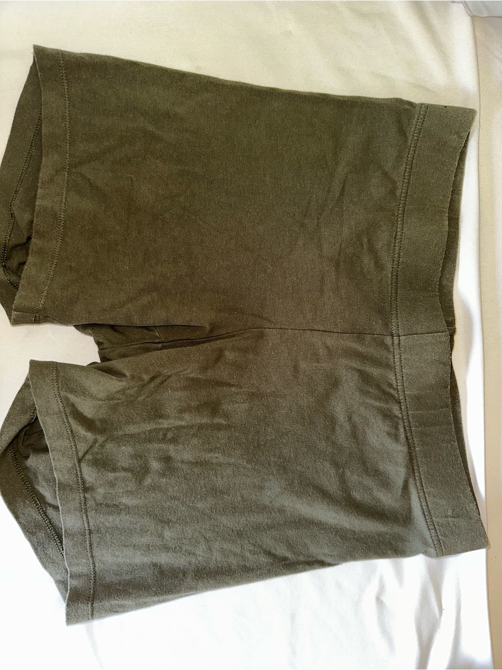 Olive Green Cotton shorts